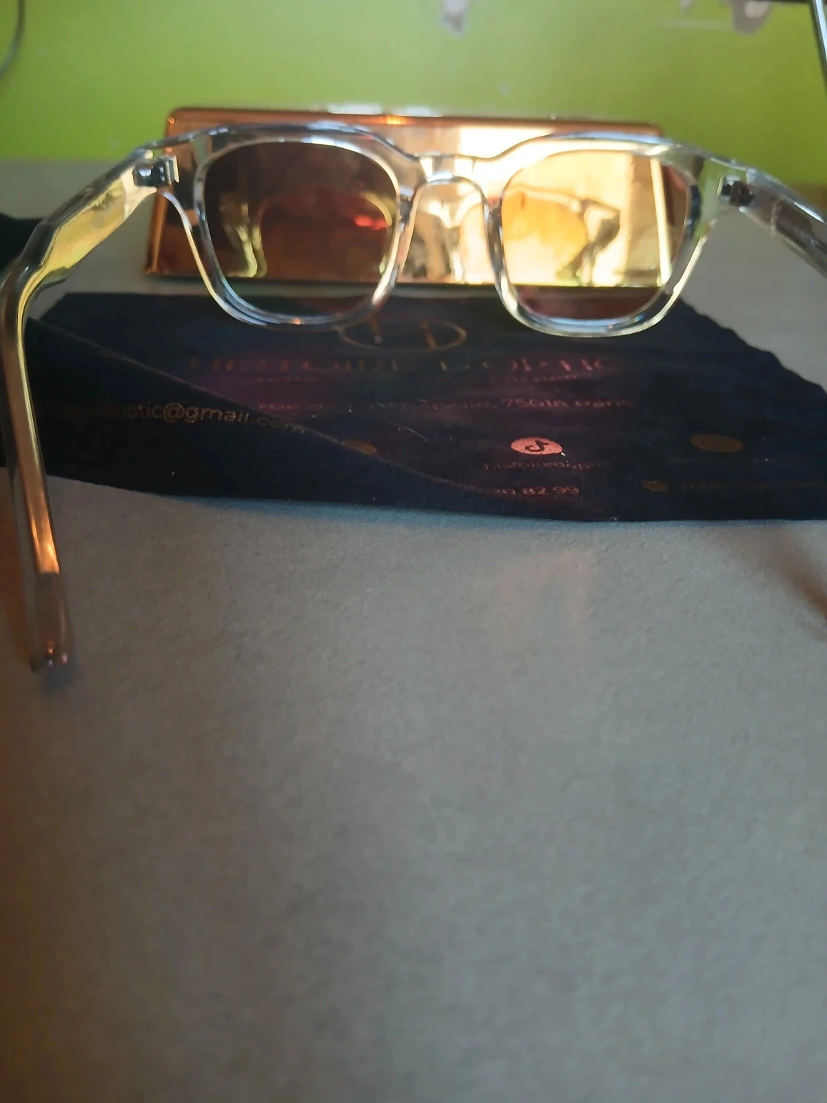 Óculos de sol Cristal e Lentes Espelhadas Rosa - Histoire d’Optic Paris – photo 10